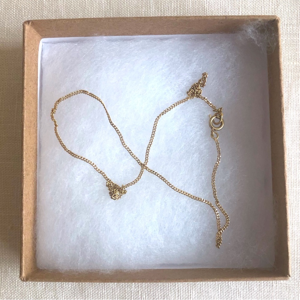 14K thin gold chain